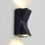 Waterproof Up & Down K-Type Black LED Outdoor Wall Lights
