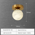 Natural Marble Hallway Ceiling Light Fixture