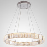 Luxury 1-Light Ring Shaped Wagon Wheel Chandelier in Gold Finish