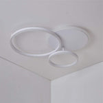 3-Layers LED Modern Circle Flush Mount Light - 3-Color Dimmable, 26"x20"
