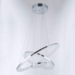 Adjustable LED 3-Ring Chandelier Modern 24" Hanging Ceiling Light