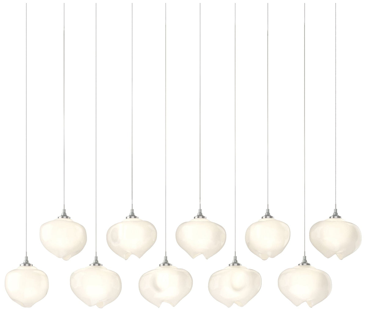 Ume 44.7"W 10-Light RectangularLong Pendant w/ Frosted Shade