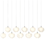 Ume 44.7"W 10-Light RectangularLong Pendant w/ Frosted Shade