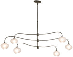 Ume 6-Light Large Pendant - Bronze Finish - Frosted Glass - Standard Height