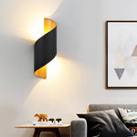 Unique Spiral Design LED Waterproof Two-way Luminous Wall Light for Aisle Balcony