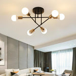Modern LED Nordic Style Geometric Sputnik Semi Flush Mount Ceiling Light