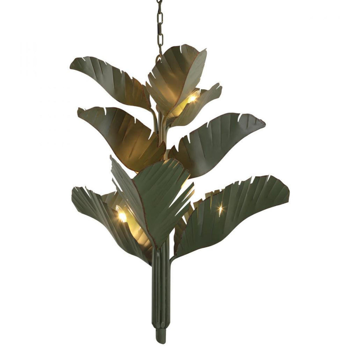 Banana Leaf 9-Lt Chandelier, Varaluz 901C09 YV0K03YM96