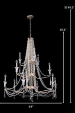 Barcelona 12 Light Chandelier - Transcend Silver