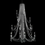 Barcelona Four-Tier Crystal Chandelier - Black