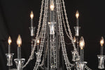 Barcelona Two-Tier Crystal Chandelier - Black