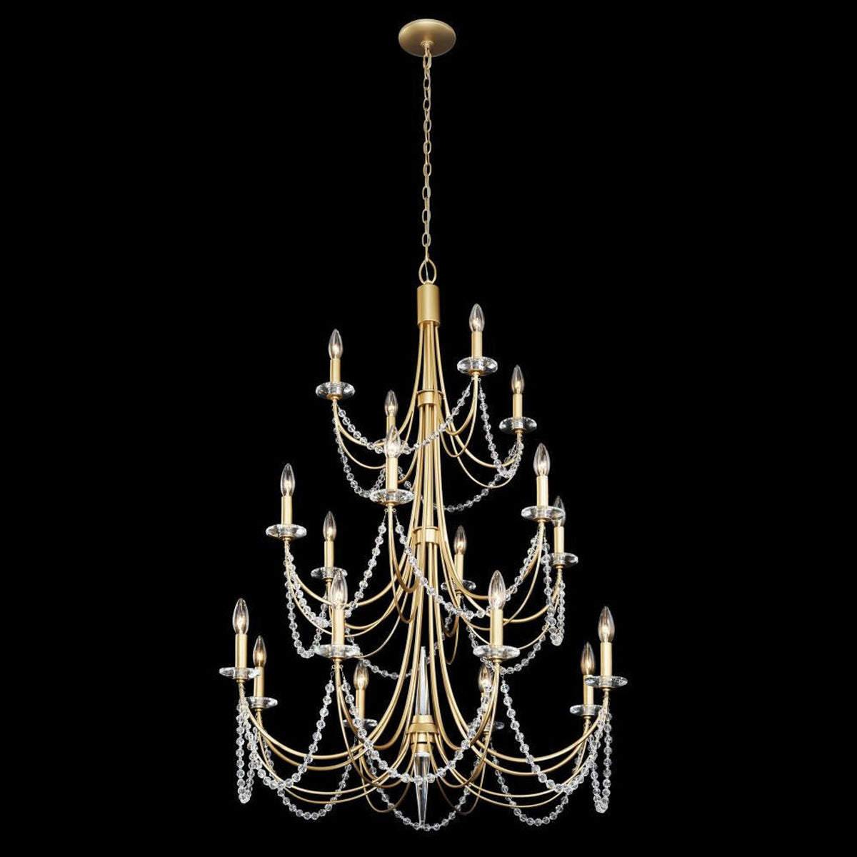 Brentwood Three-Tier Chandelier - Gold