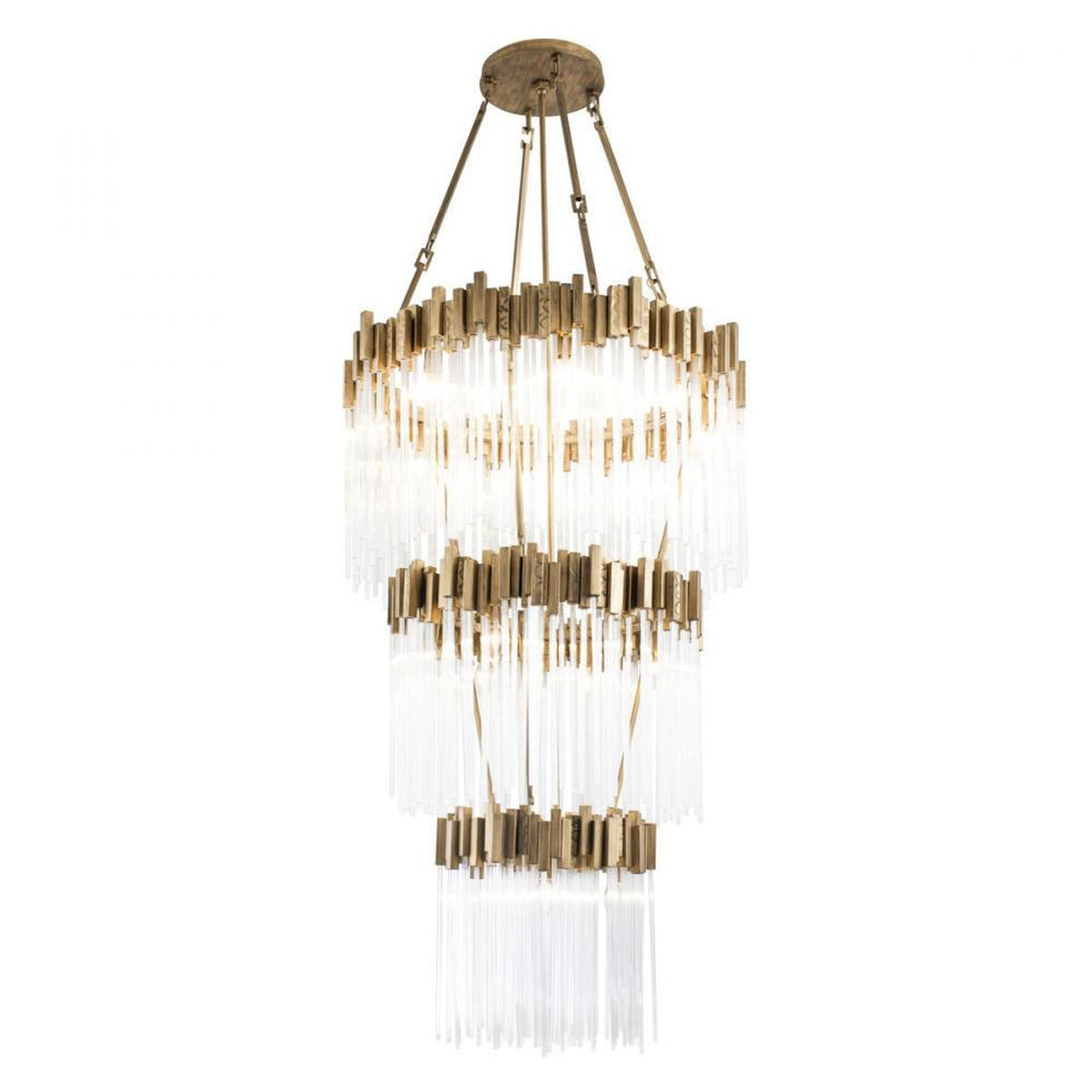 Matrix 9 Light Chandelier - Havana Gold