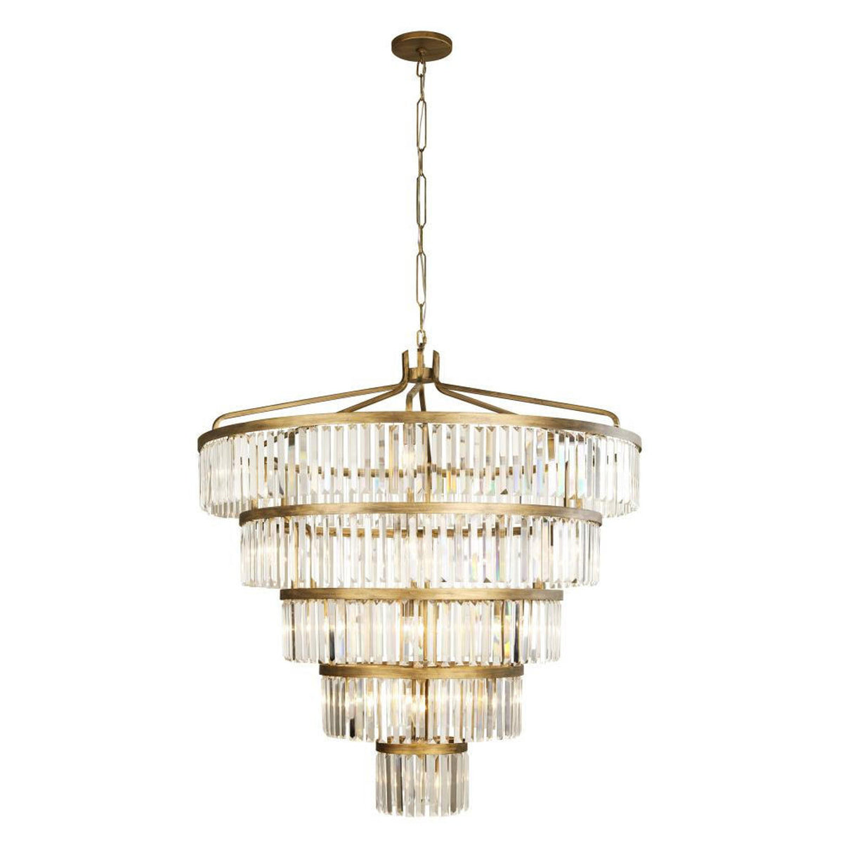 Social Club Five-Tier Chandelier - Gold