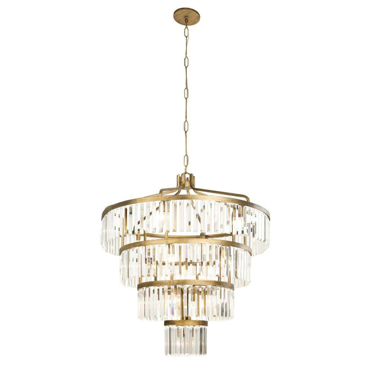 Social Club Four-Tier Chandelier - Gold
