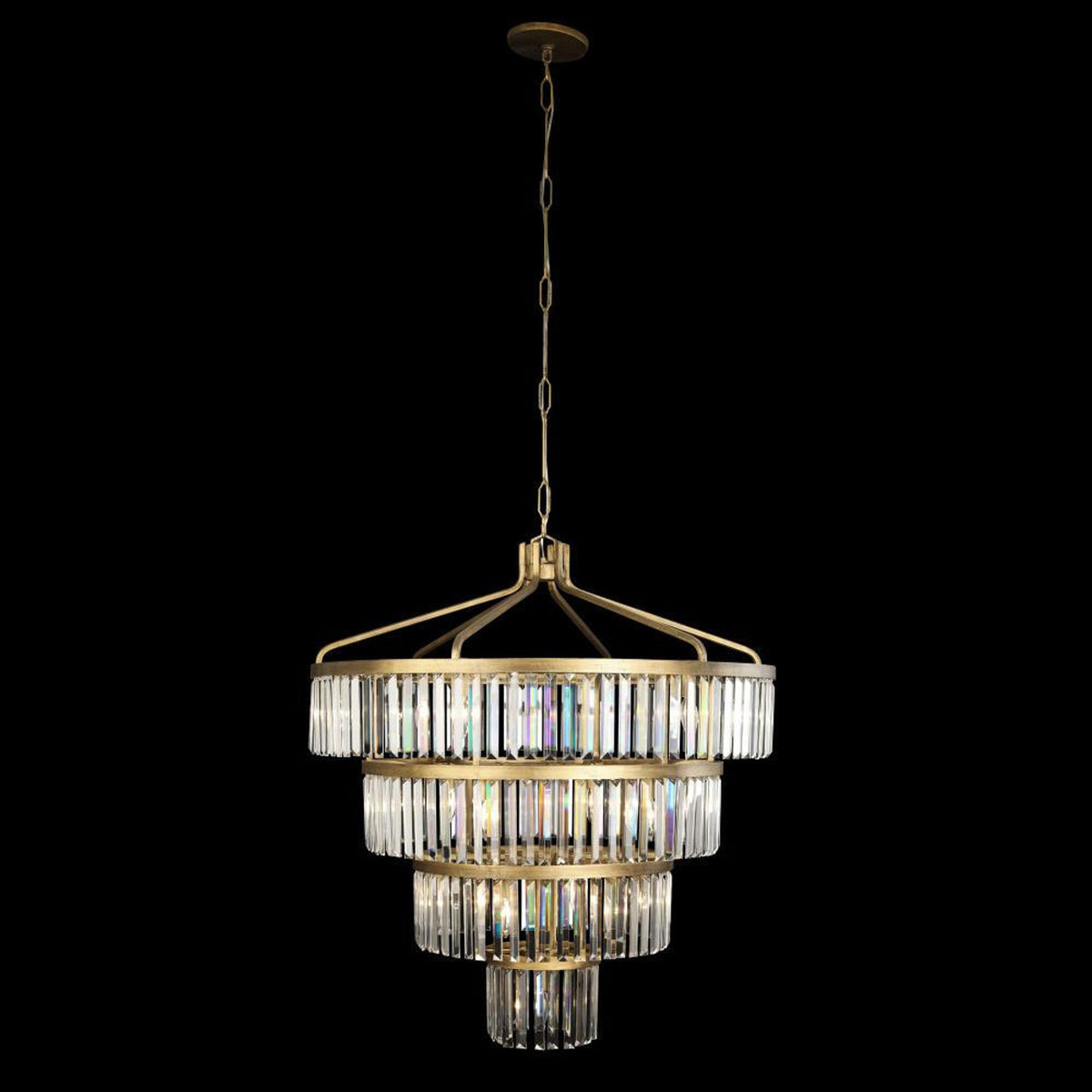 Social Club Five-Tier Chandelier - Gold