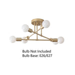 Modern LED Nordic Style Geometric Sputnik Semi Flush Mount Ceiling Light