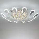 Creative Flower Shaped Dimmable LED Crystal Modern Ceiling Lights