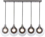 Veneto 53.4"W 5-Light Oiled Bronze Linear Pendant W/ Clear Frosted Sha