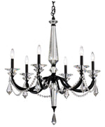 Verona 33.5"H x 29.9"W 6-Light Crystal Chandelier in Black
