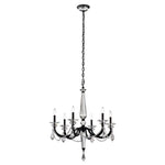 Verona 33.5"H x 29.9"W 6-Light Crystal Chandelier in Black