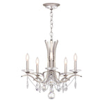 Vesca 20"H x 23"W 5-Light Crystal Chandelier in Antique Silver
