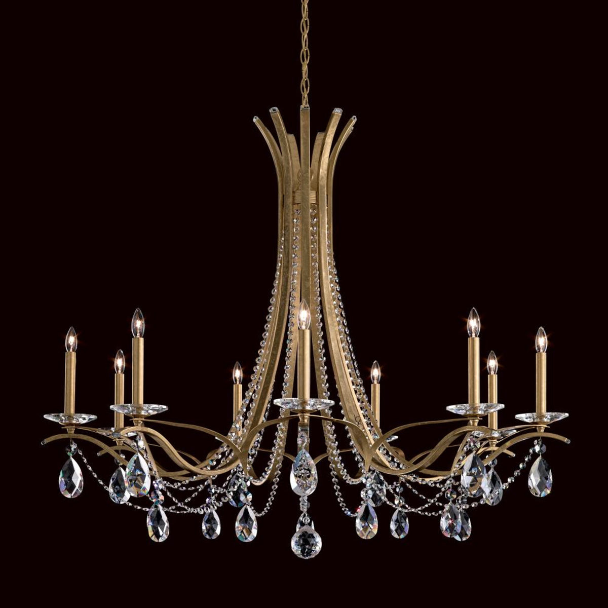 Vesca Chandelier, 6-Light, French Gold, Clear Heritage Crystal, 33"W (VA8336N-26H 1HWRVQ)