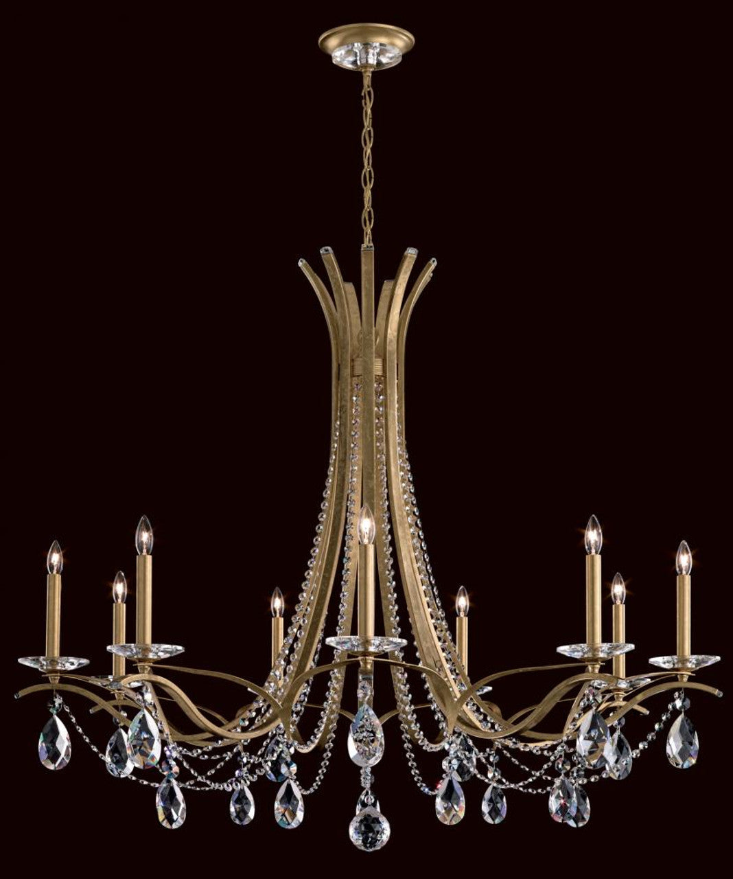 Milano Chandelier, 6-Light, Heirloom Bronze, Clear Swarovski Crystal, 24"W (5676-76S 17V1FM)