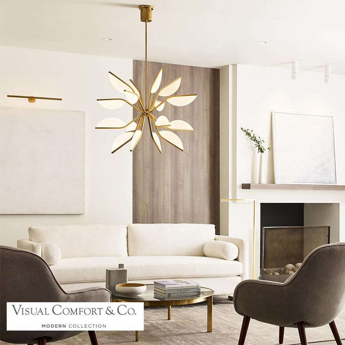 Belterra Globe Chandelier, 1-Light, LED, Natural Brass, 38"W (700BLT38GNB-LED930 70PDAX0)