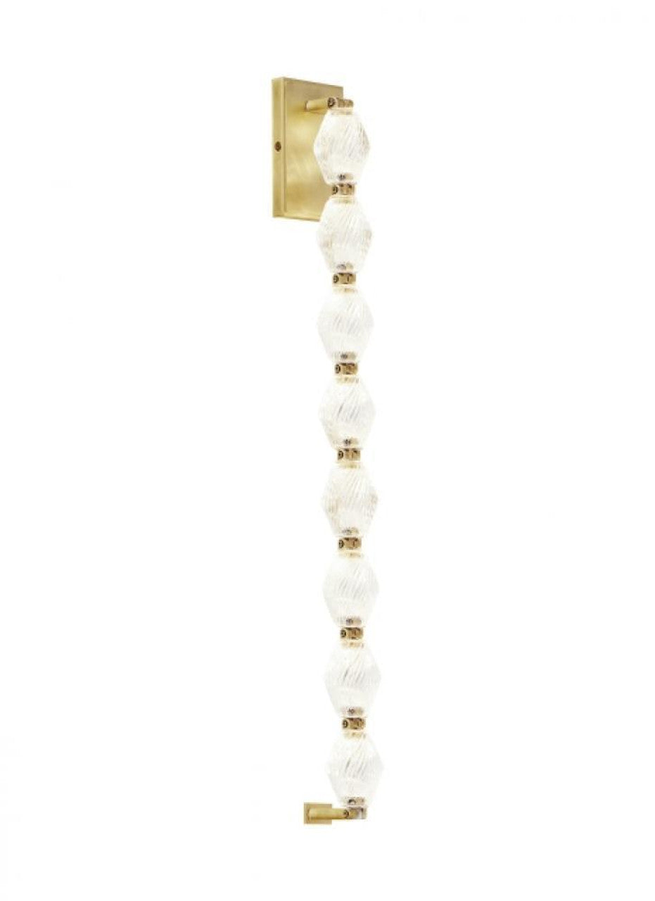 Collier Wall Sconce, LED, Natural Brass, 27.6"H (700WSCLR28NB-LED927 70PKDA8)