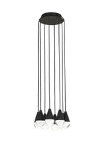 Cupola Chandelier, 8-Light, LED, Nightshade Black, 10.5"L (700TRSPCPA8RB-LED930 70PGDJ9)