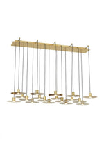 Eaves Ceiling Chandelier, 18-Light, LED, Natural Brass, 50"L (700TRSPEVS18TNB-LED930120 70PGDJE)
