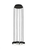 Gable Ceiling Chandelier, 8-Light, LED, Nightshade Black, 10.4"W (700TRSPGBL8RB-LED930 70PGDKE)