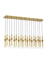 Guyed Ceiling Chandelier, 18-Light, LED, Natural Brass, 44.2"L (700TRSPGYD18TNB-LED930277 70PGDKK)