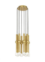 Guyed Light Chandelier, 8-Light, LED, Natural Brass, 14.1"H (700TRSPGYD8RNB-LED930 70PGDKW)