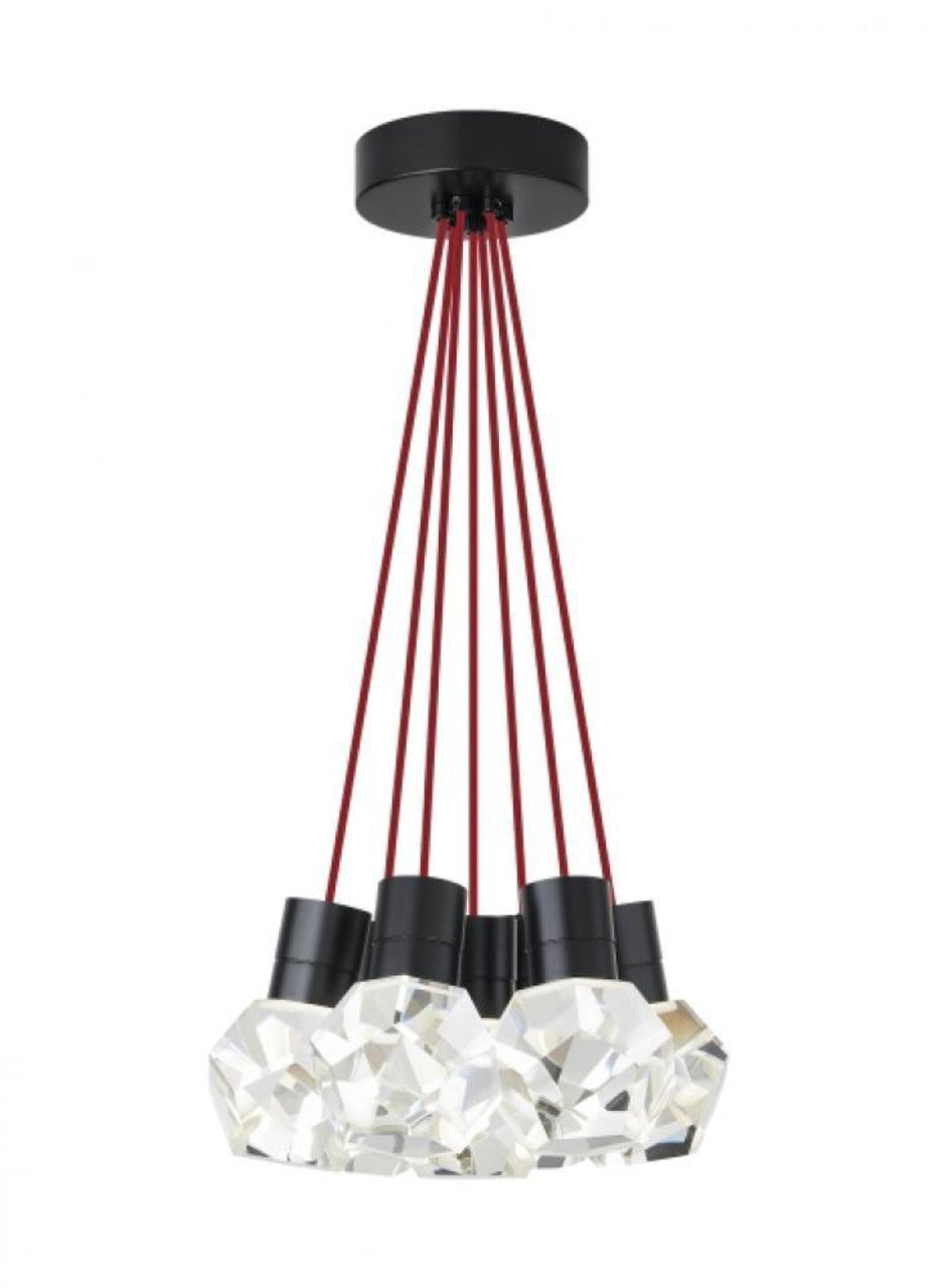 Kira Chandelier, 7-Light, LED, Black, 15"W (700TDKIRAP7RB-LED922 70PKD7V)