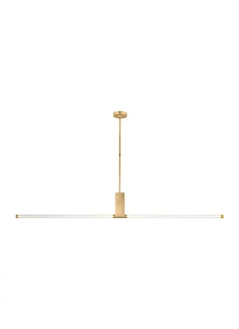 Phobos Large Linear Chandelier, 1-Light, LED, Natural Brass, 66"L (700LSPHB68NB-LED927 70PGEJ7)