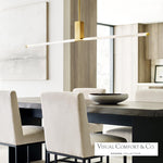 Phobos Large Linear Chandelier, 1-Light, LED, Natural Brass, 66"L (700LSPHB68NB-LED927 70PGEJ7)