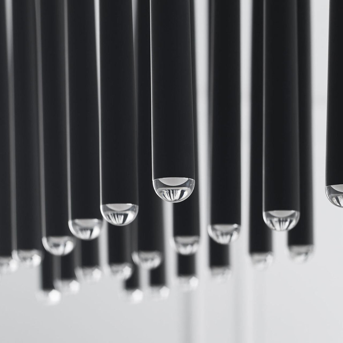 Pylon Ceiling Chandelier, 27-Light, LED, Nightshade Black, 43.2"L (700TRSPPYL27TB-LED930277 70PGDL6)