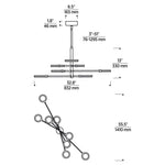 Spectica Chandelier, 8-Light, LED, Plated Brass, 51.3"L (700LSSPCTBR-LED930 70PGJF2)