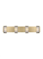 The Esfera X-Large Damp Rated 4-Light Integrated Dimmable LED Wall Sconce in Polished Nickel, Visual Comfort & Co. Modern Collection KWWS10227CN 70PKG5K