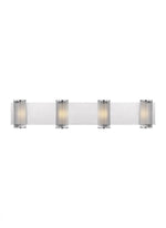 The Esfera X-Large Damp Rated 4-Light Integrated Dimmable LED Wall Sconce in Nightshade Black, Visual Comfort & Co. Modern Collection KWWS10227CB 70PKG5J
