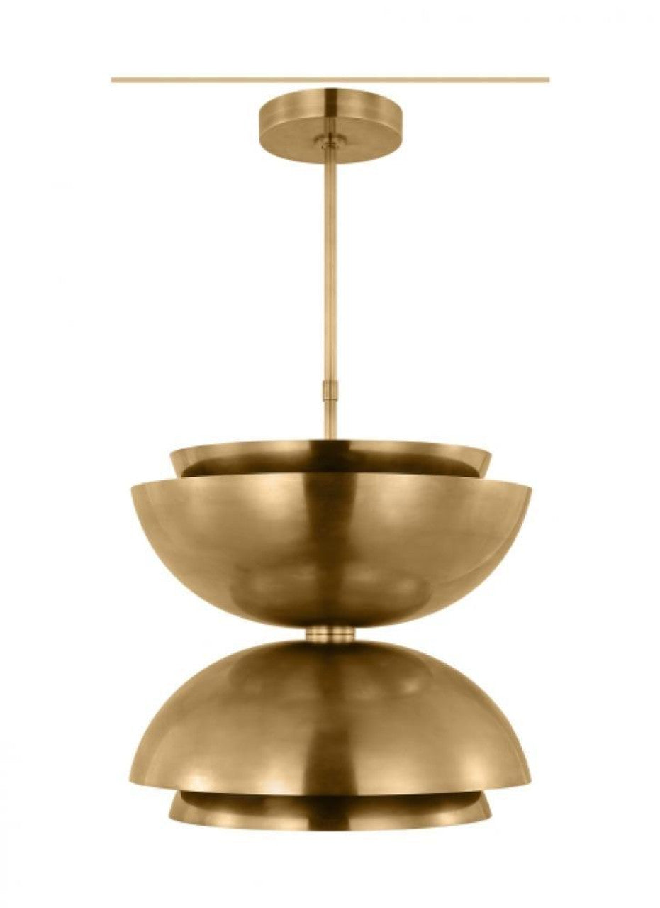Perle Pendant, 1-Light, LED, Natural Brass, 51.6"H (SLPD23130NBS 70PKJ3N)
