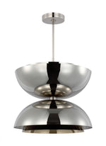 Perle Pendant, 1-Light, LED, Polished Nickel, 51.6"H (SLPD23130NS 70PKJ3R)