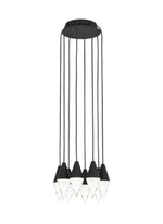 Turret Ceiling Chandelier, 8-Light, LED, Nightshade Black, 10.3"L (700TRSPTRT8RB-LED930 70PGEGZ)