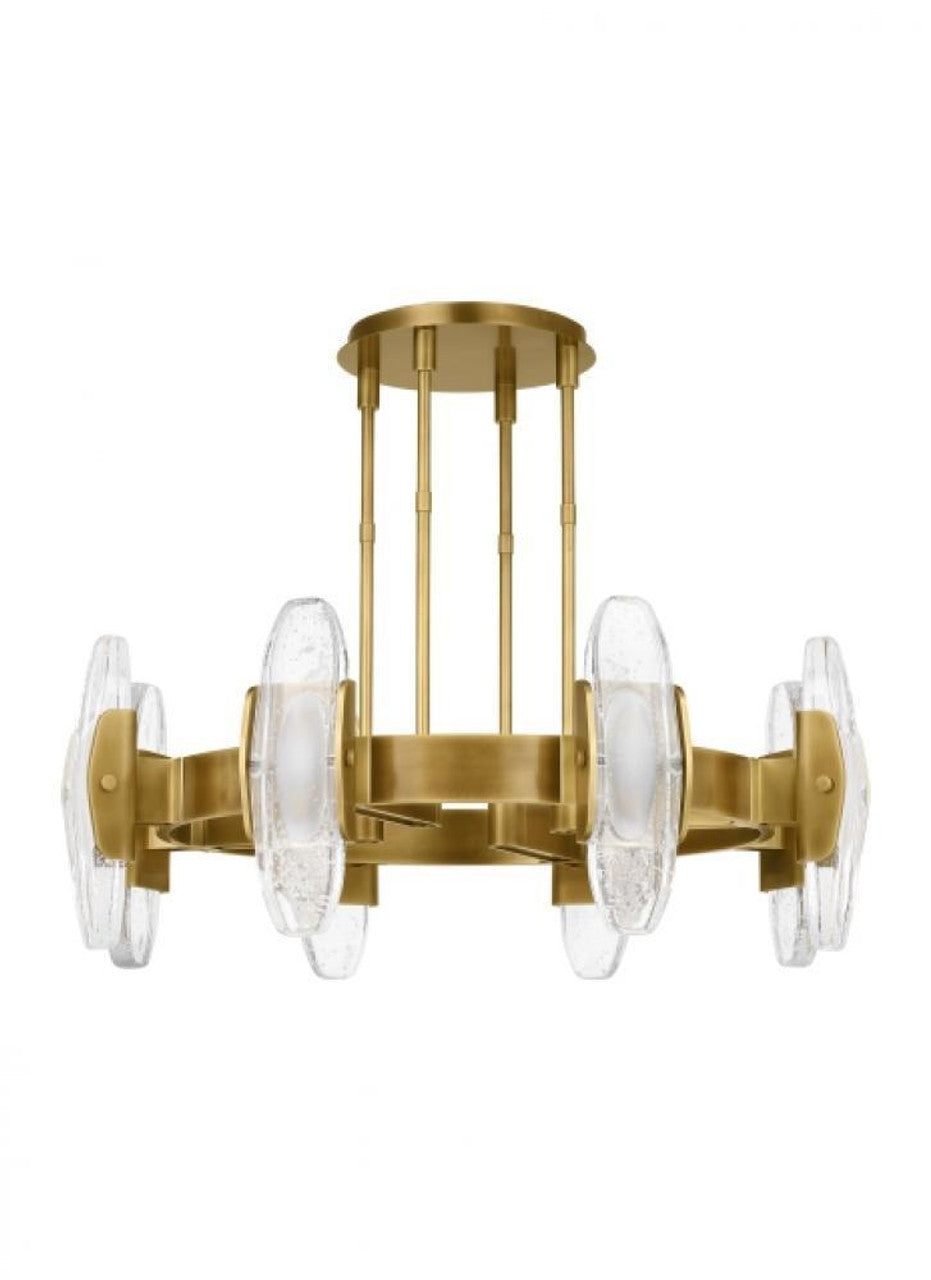 Wythe Large Chandelier, 8-Light, LED, Plated Brass, 39.3"W (700WYT8BR-LED927 70PGEH1)
