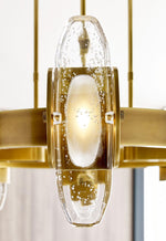 Pylon Ceiling Chandelier, 8-Light, LED, Natural Brass, 18.6"H (700TRSPPYL8RNB-LED930 70PGDLF)