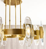 Wythe Medium Chandelier, 6-Light, LED, Plated Brass, 30"W (700WYT6MBR-LED927 70PGEH3)