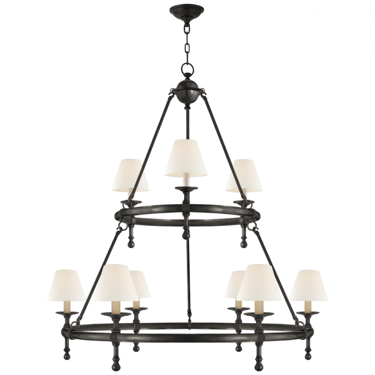 Classic Two-Tier Ring Chandelier