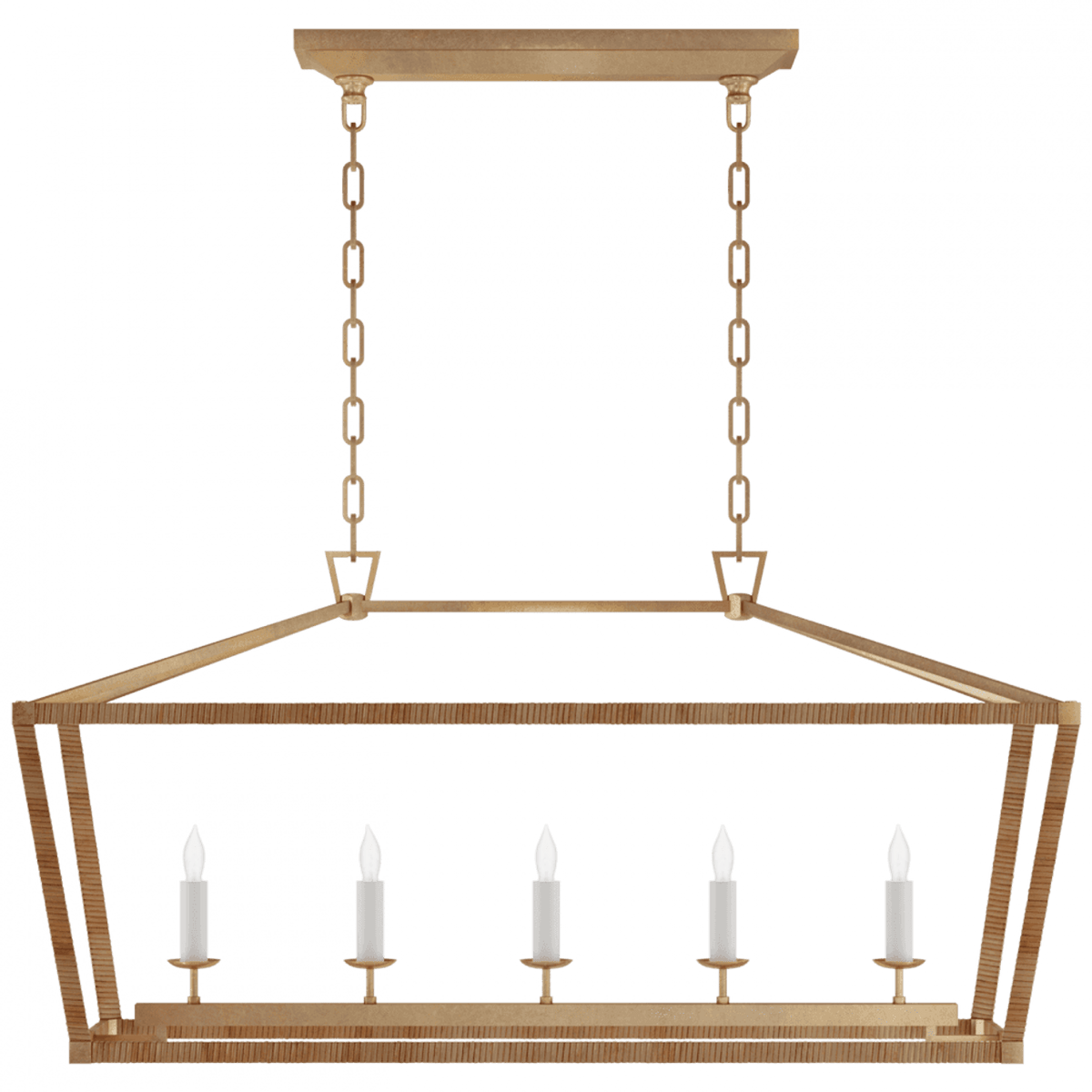 Darlana Medium Rattan Wrapped Linear Lantern