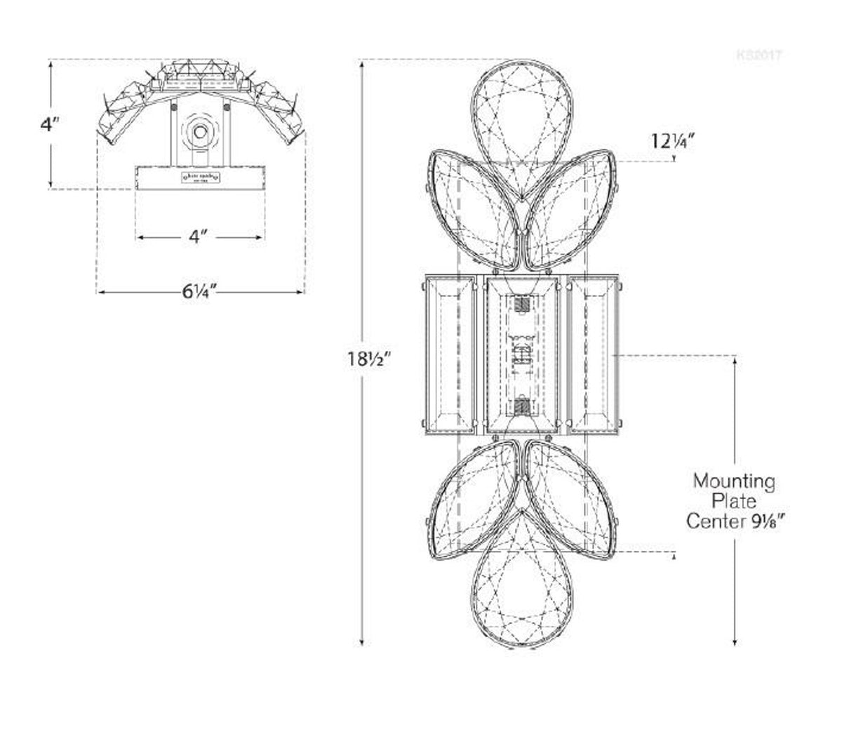 Lloyd Large Jeweled Wall Sconce
